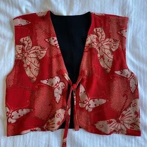 Vintage Tie Front Vest